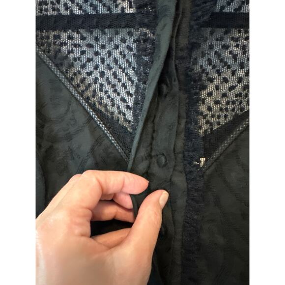 Alexis Evarra Black Sheer Lace Midi Dress XS NWT $975 - Picture 8 of 14